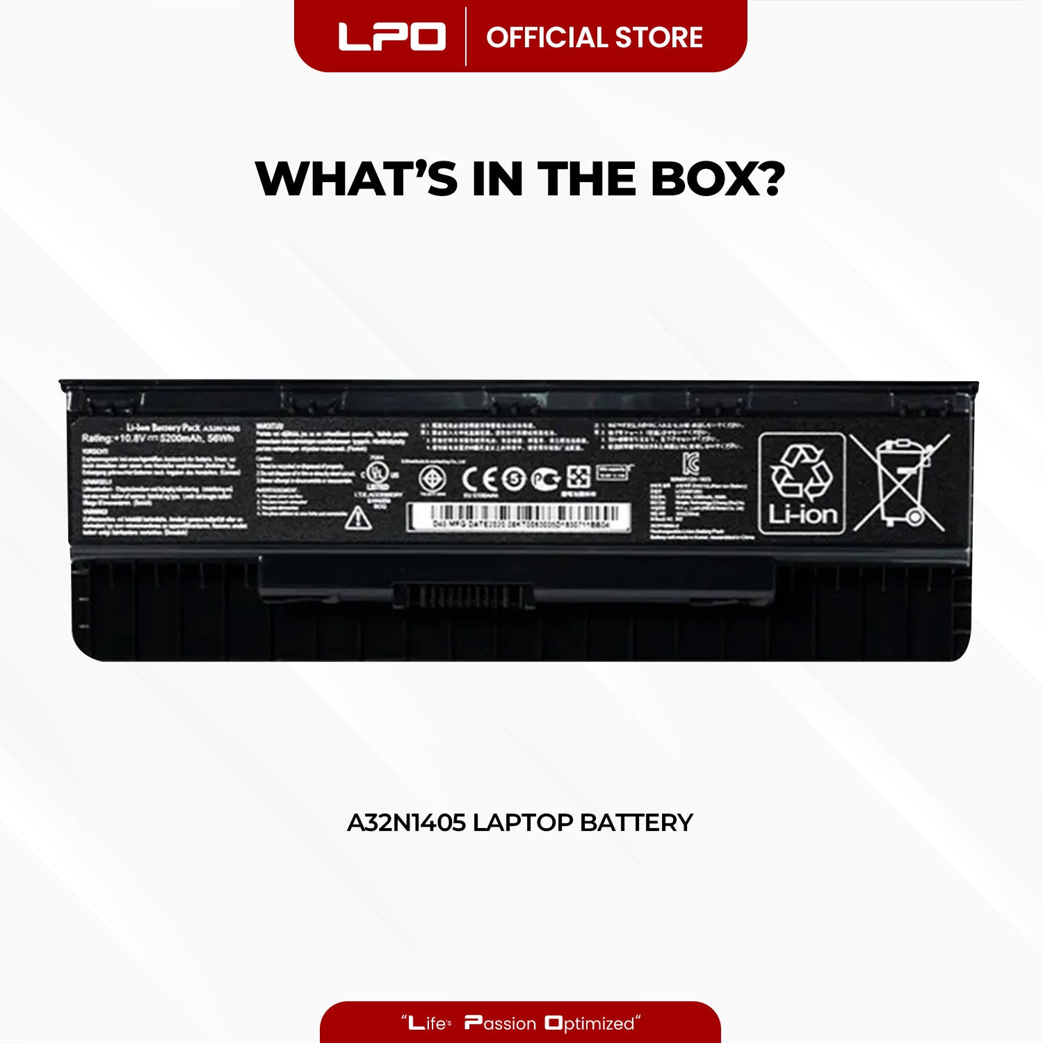 Laptop Battery A32N1405 Asus N551 N551J N771 Series ; Asus G551 G551J G551JK
