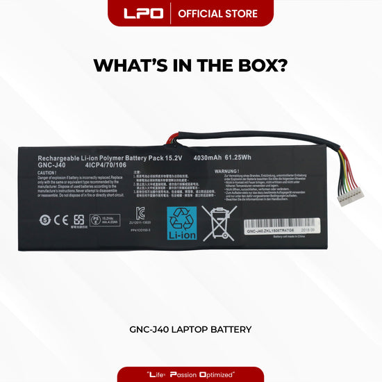 Laptop Battery GNC-J40 Compatible with Gigabyte P34F, P34F V5, P34G V5, P34G V7, P34W