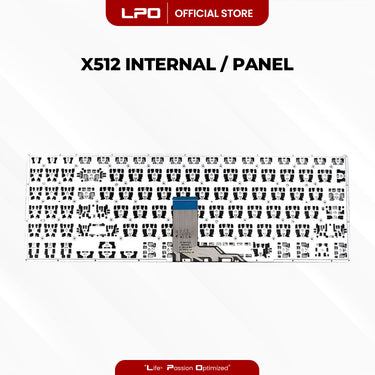 Laptop Keyboard ASUS X512 Internal / Panel Black US Compatible with Asus VivoBook 15 X509FA