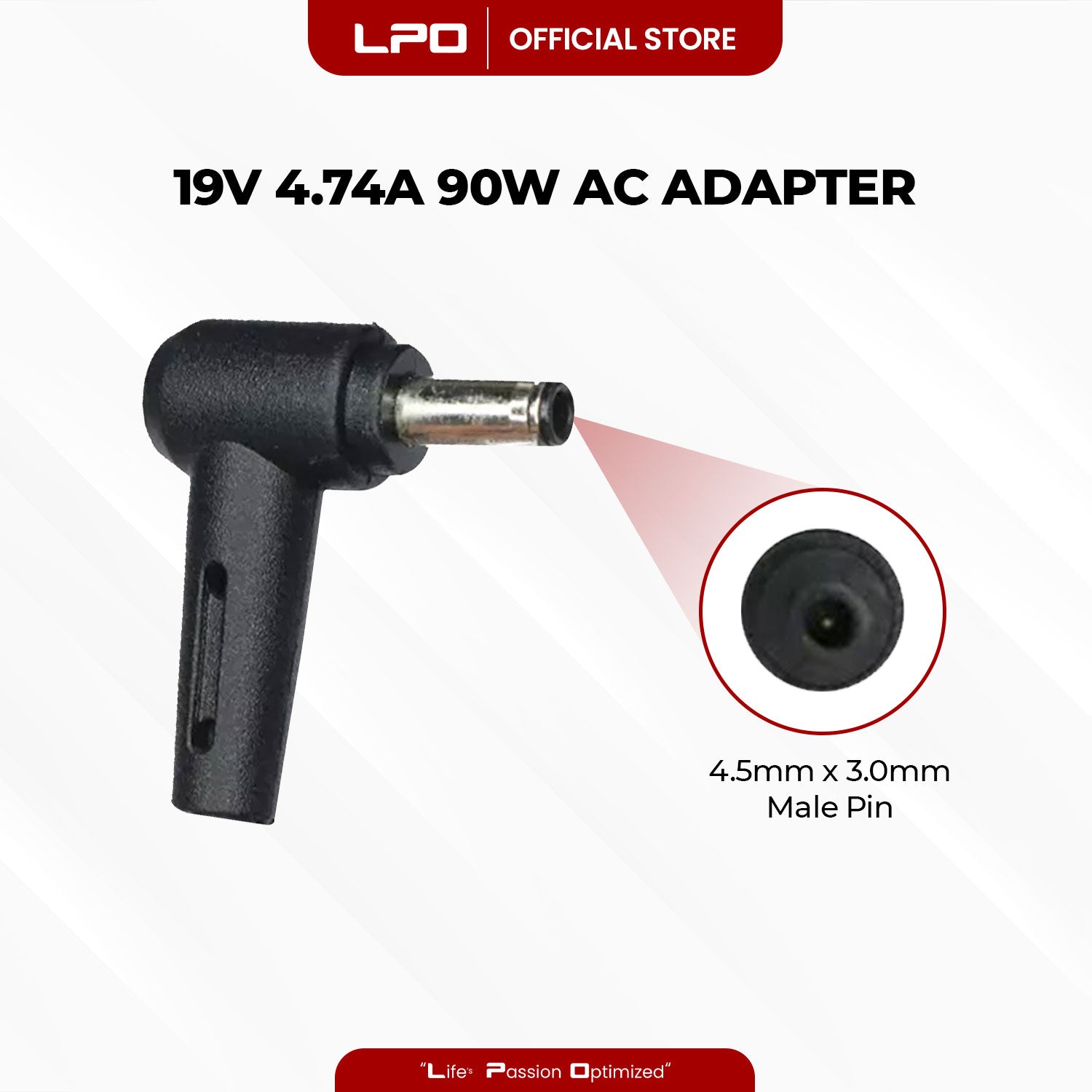 Laptop Charger Asus 19V 4.74A 90W Male Pin 4.5mm x 3.0mm Compatible with Asus Zenbook X560U UX480F x560UD