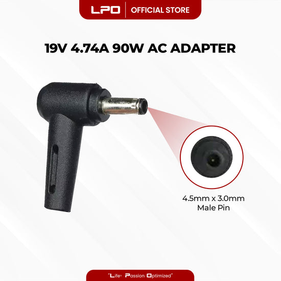 Laptop Charger Asus 19V 4.74A 90W Male Pin 4.5mm x 3.0mm Compatible with Asus Zenbook X560U UX480F x560UD