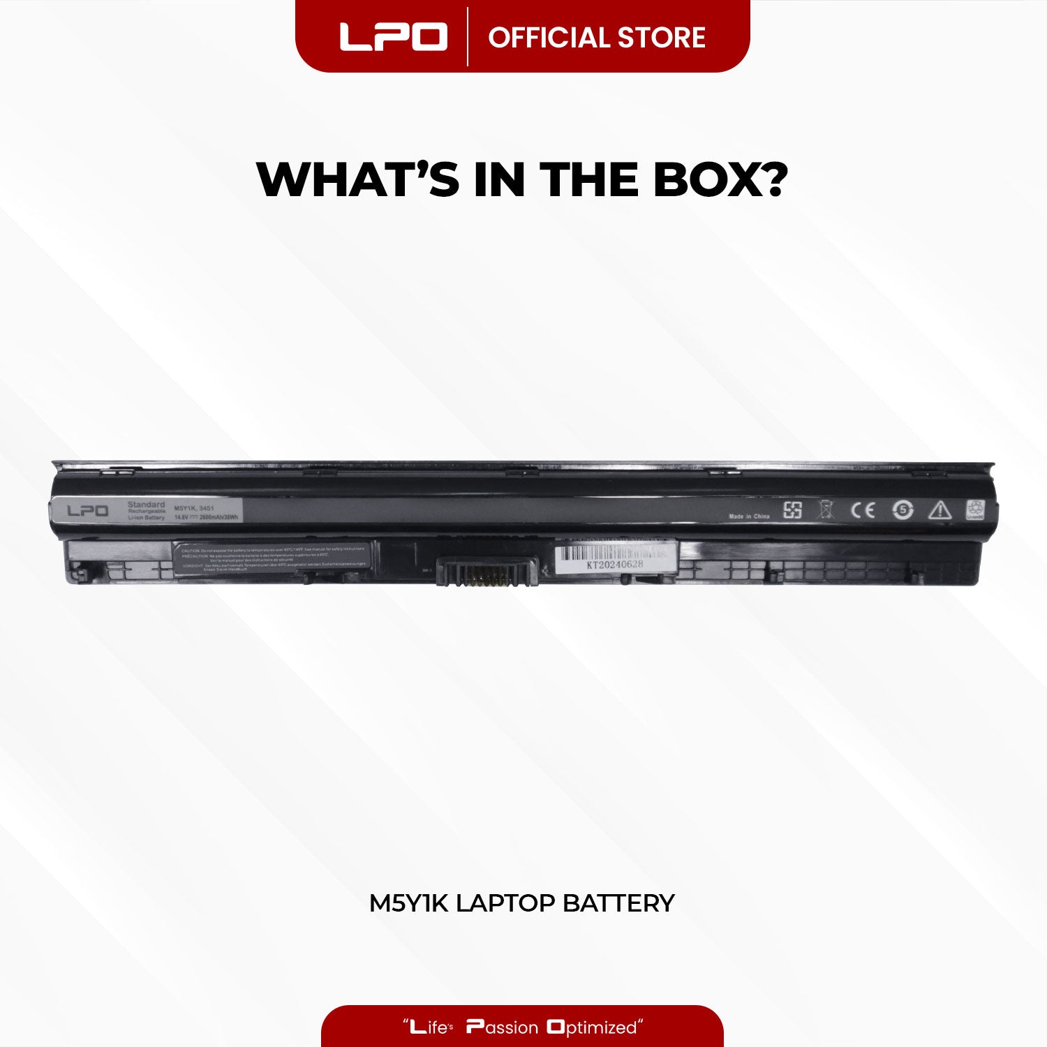 Laptop Battery M5Y1K Compatible with Dell Inspiron 15 14 17 5000 3000 Series 5566 5555