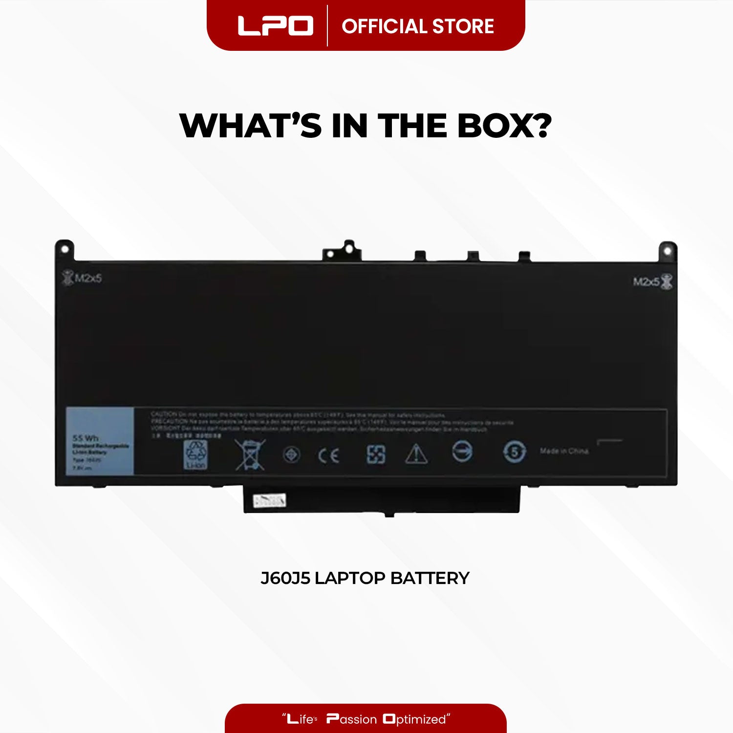 Laptop Battery J60J5 Compatible with Dell Latitude E7270 Latitude E7470 7270 7470 Series