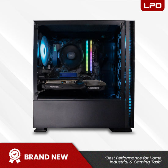 Gaming Desktop Computer AMD Ryzen 5 5500 3.60Ghz Gigabyte B550M AM4 Socket Motherboard Radeon RX 6600 8GB GDDR6 16GB DDR4 512GB M.2 SSD 23.8
