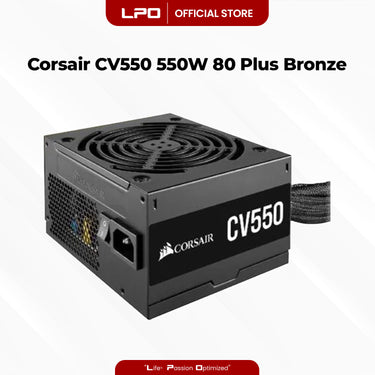 Corsair CV Series CV550 550W 80+ Bronze ATX Power Supply For CPU Desktop PC Computer
