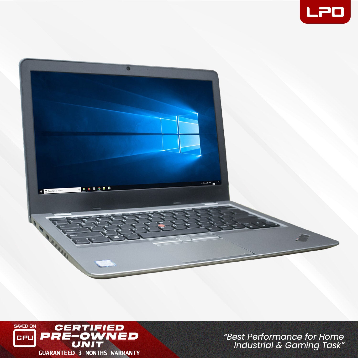 LPO Laptop Lenovo Thinkpad 13 Intel® Core™ i5-6200U CPU @2.30GHz 8GB DDR4 256GB SSD Windows 10 Pro 13