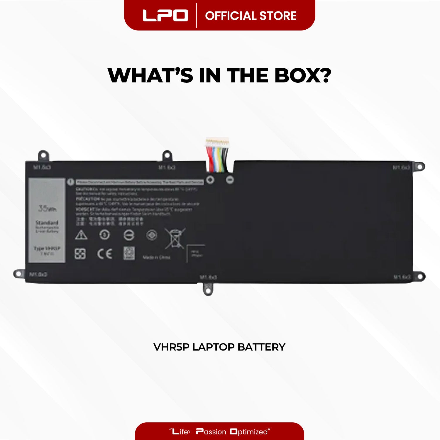 Laptop Battery VHR5P Compatible with Dell Latitude 11 5179