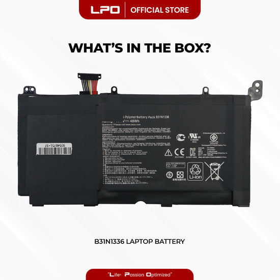 Laptop Battery B31N1336 Compatible with Asus VivoBook S551, R553L, R553LF, R553LN - LPO Laptop PC-Outlet