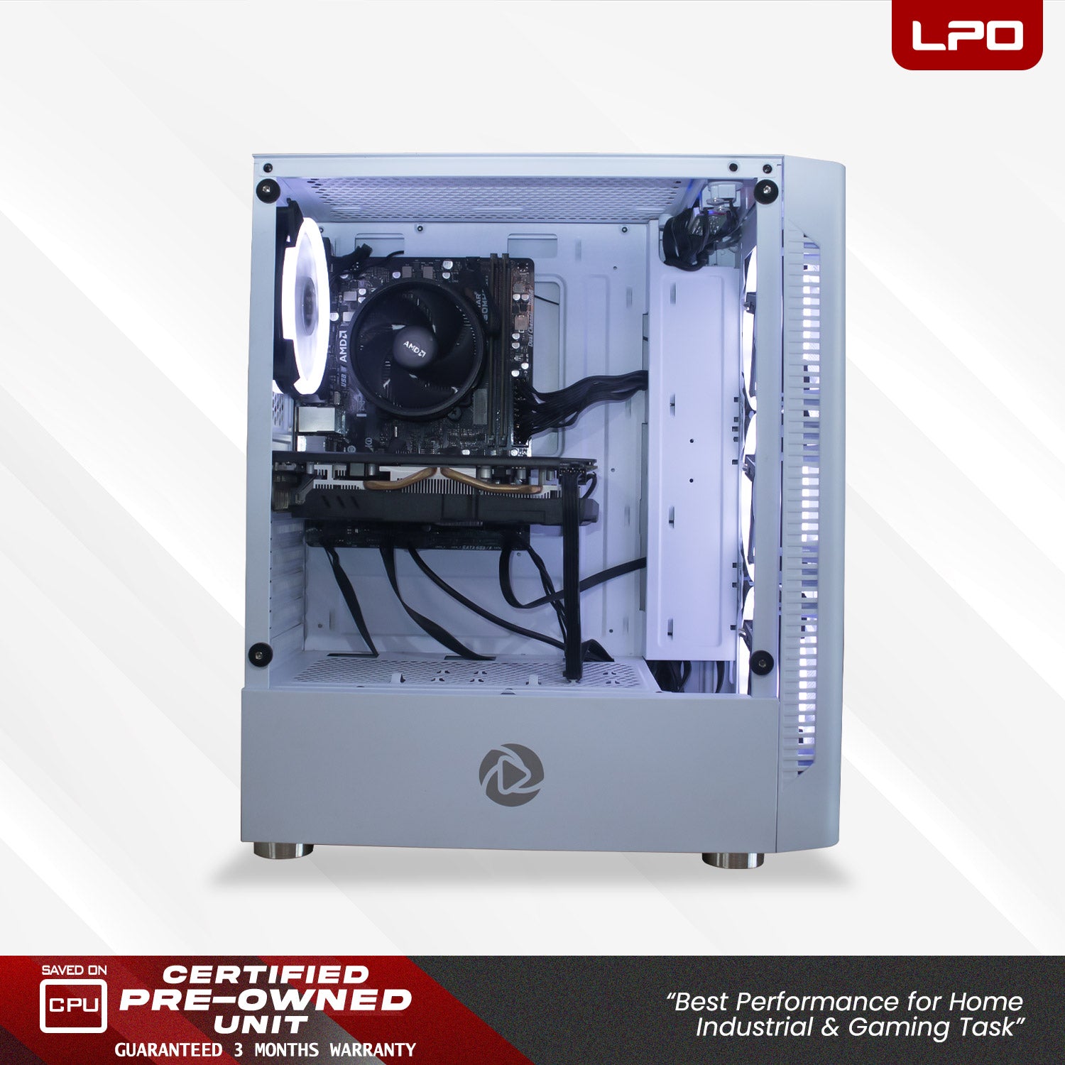Gaming Unit AMD Ryzen 5 5500 3.5Ghz B450MHP AM4 Socket RX580 8GB 16GB DDR4 256GB 2.5