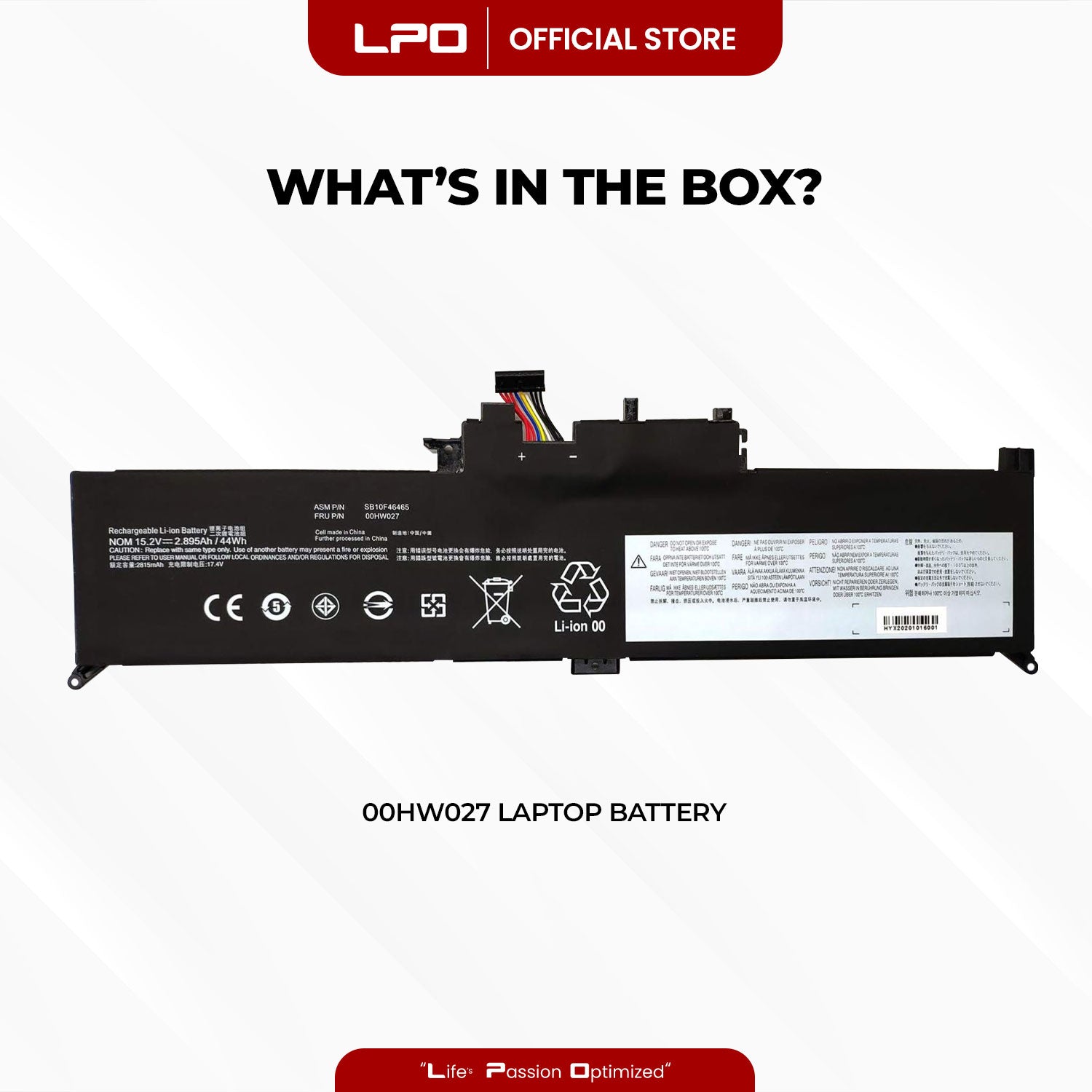 Laptop Battery 00HW027 Compatible with Lenovo ThinkPad Yoga 260 370 X380 Series