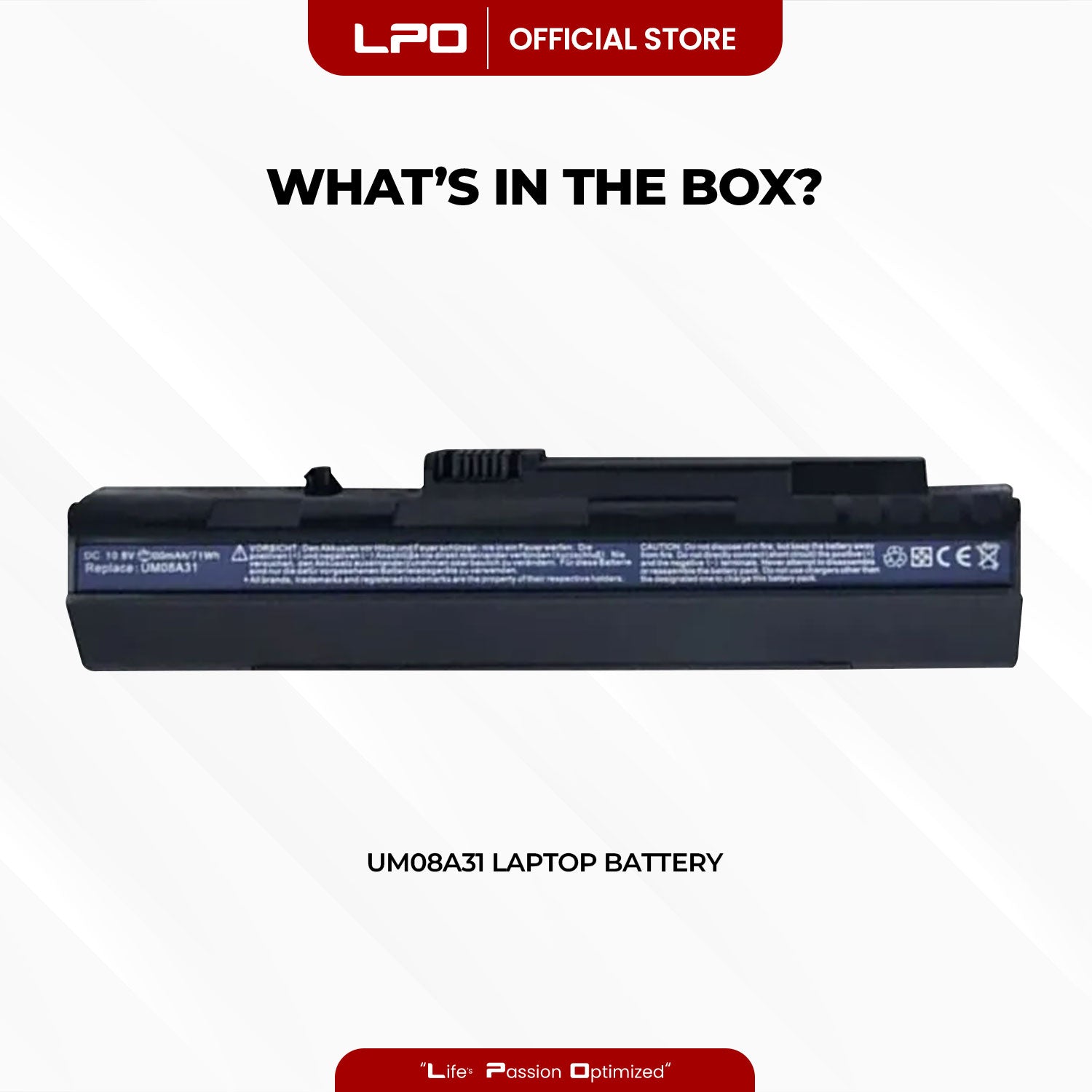 Laptop Battery UM08B73 / UM08A31 Compatible with  Acer Aspire One A110 series, A110-1691