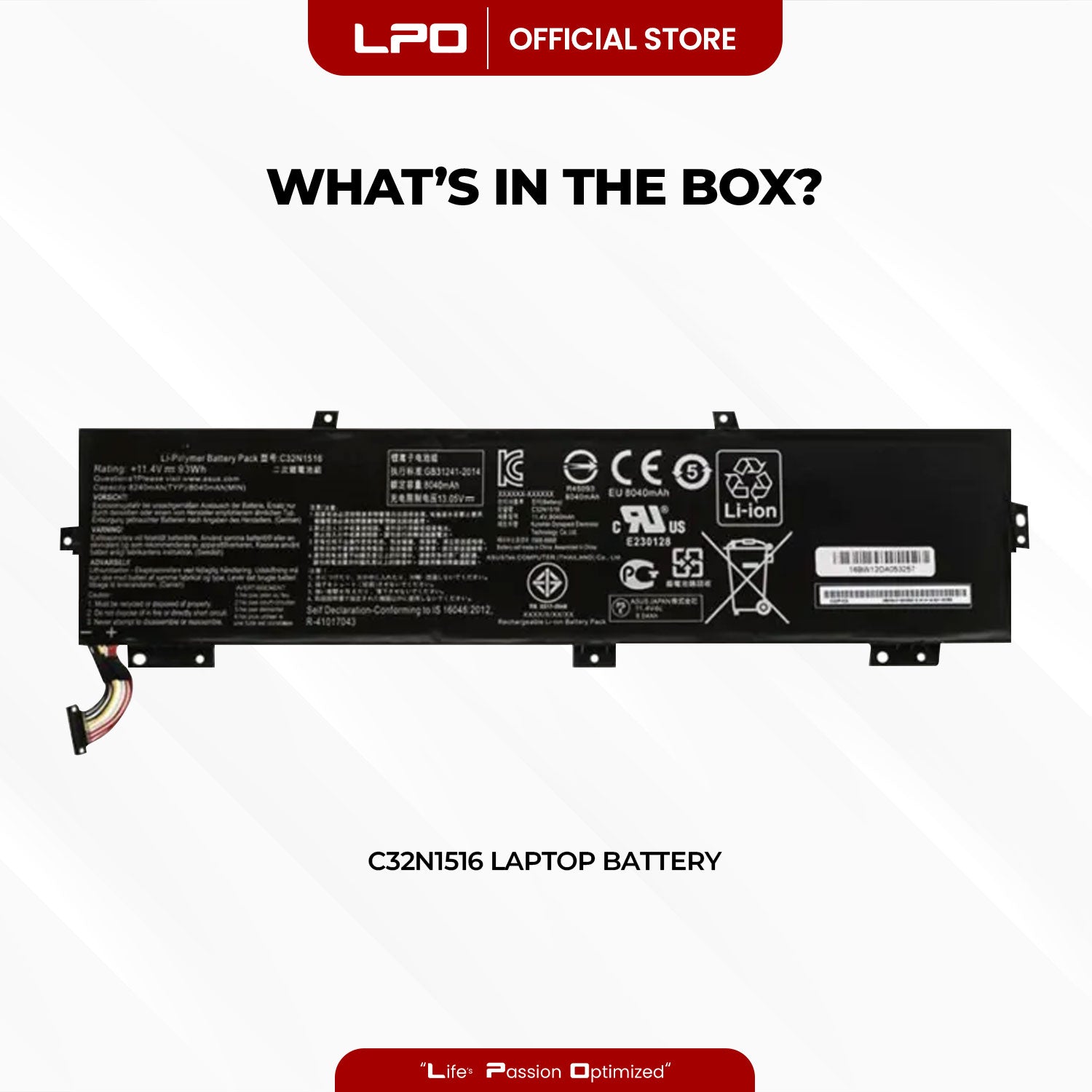 Laptop Battery C32N1516 Compatible with Asus ROG GX700VO GX700VO6820 GX701VI7820