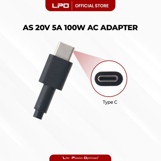 Laptop Charger Asus 20V 5A 100W TYPE C Compatible with ASUS ROG Flow X13