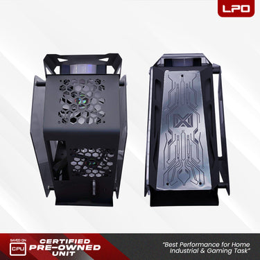 MMA Cyborg M-ATX PC Case Gaming Tempered Glass Desktop Computer Case
