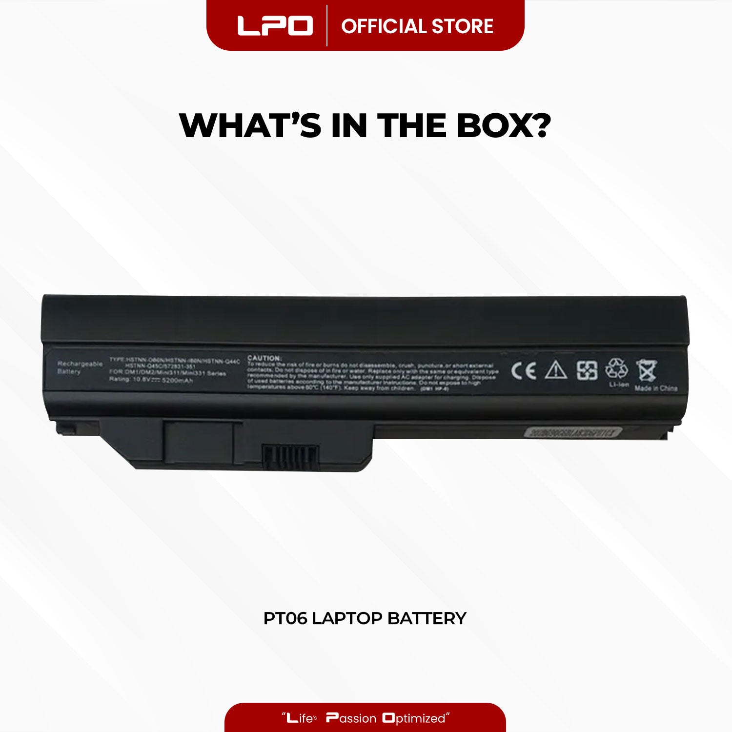 Laptop Battery PT06 Compatible with HP Mini 311, Mini 311-1100 Series