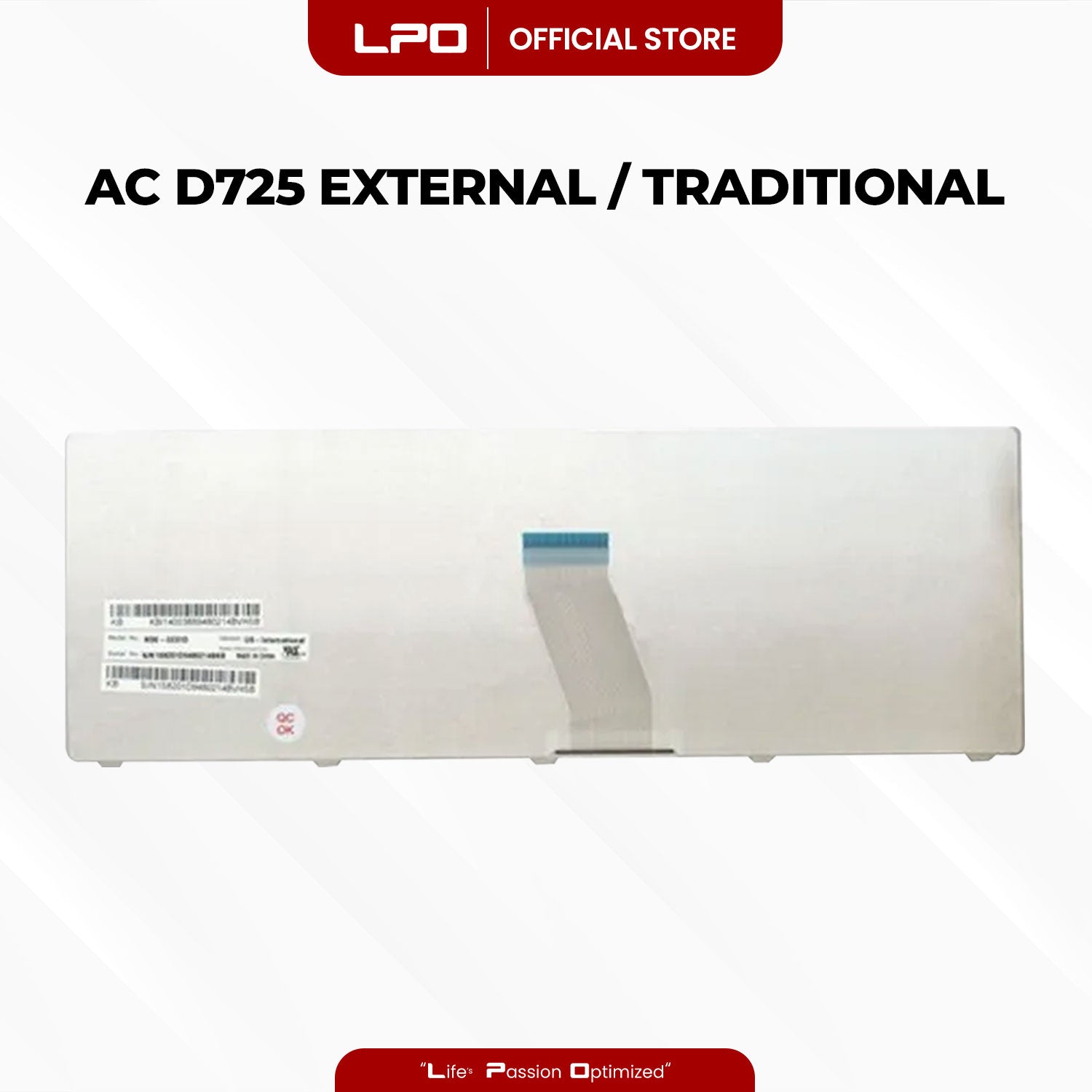 Laptop Keyboard ACER D725 External Type / Traditional Black US Compatible with Acer Emachines D252, D725