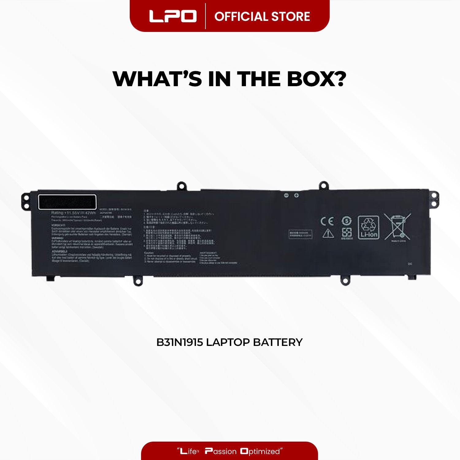 Laptop Battery B31N1915 Compatible with Asus ExpertBook BR1100FKA Series; for Asus ExpertBook B1400CEPE Series: B1500CEPE-BQ0900R B1400CEPE-EK5810T