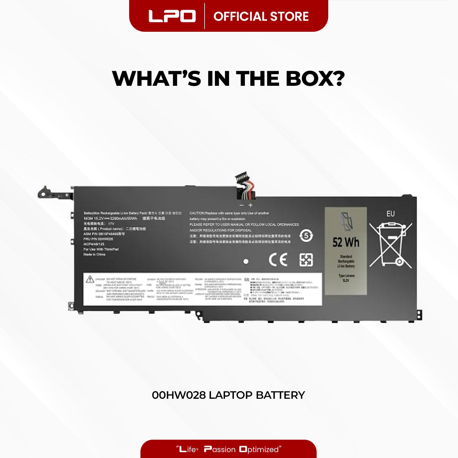 Laptop Battery 00HW028 Compatible with Lenovo ThinkPad X1 Carbon 2016, 20FB