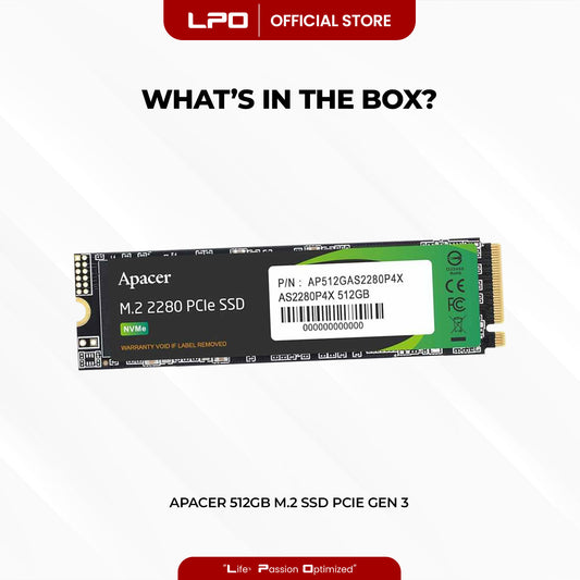 Apacer AS2280P4X 512GB PCIe Gen3 (AP512GAS2280P4X)