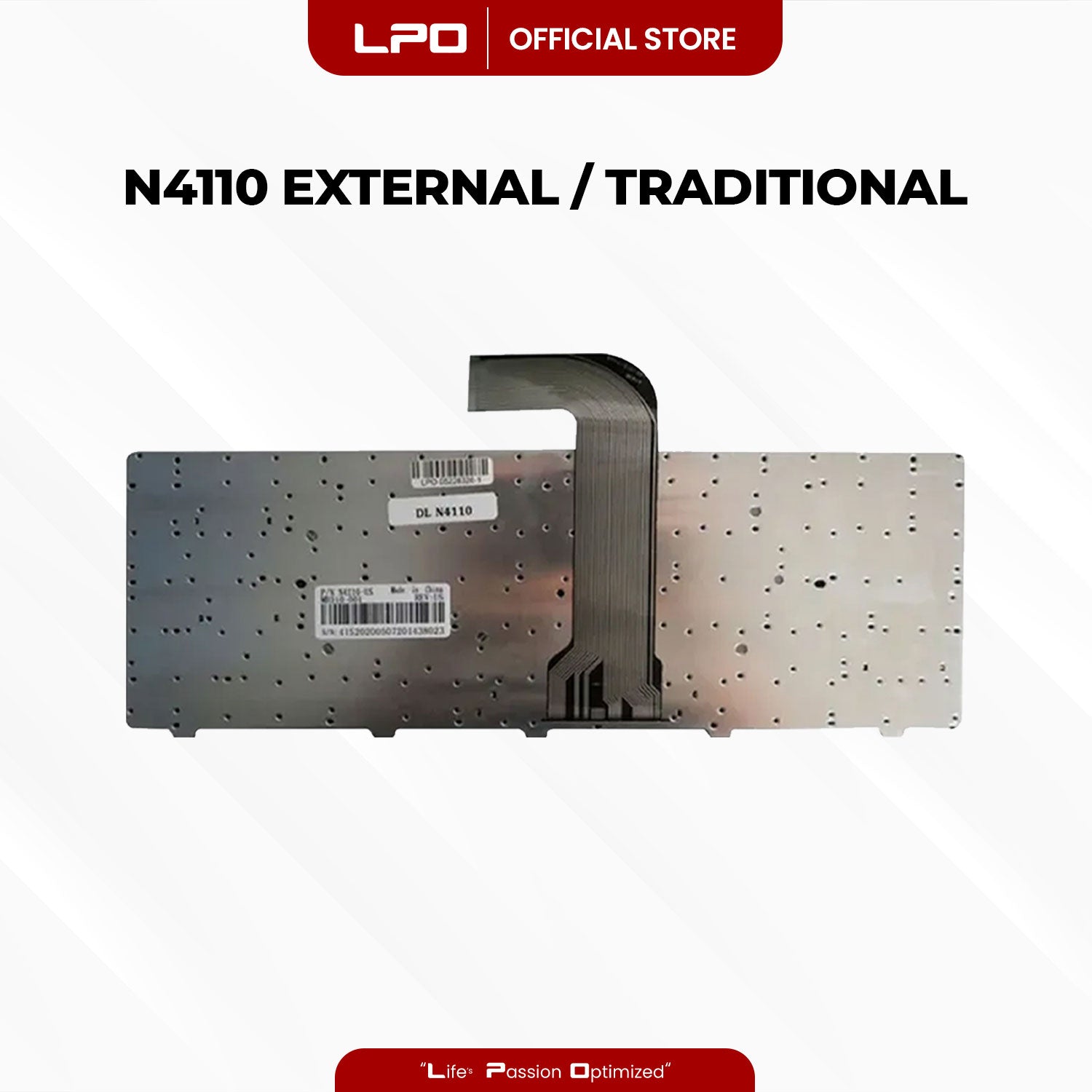 Laptop Keyboard DELL N4110 External / Traditional Black US Compatible with Dell Inspiron N4110 M4110 N4050 M4040 N5040