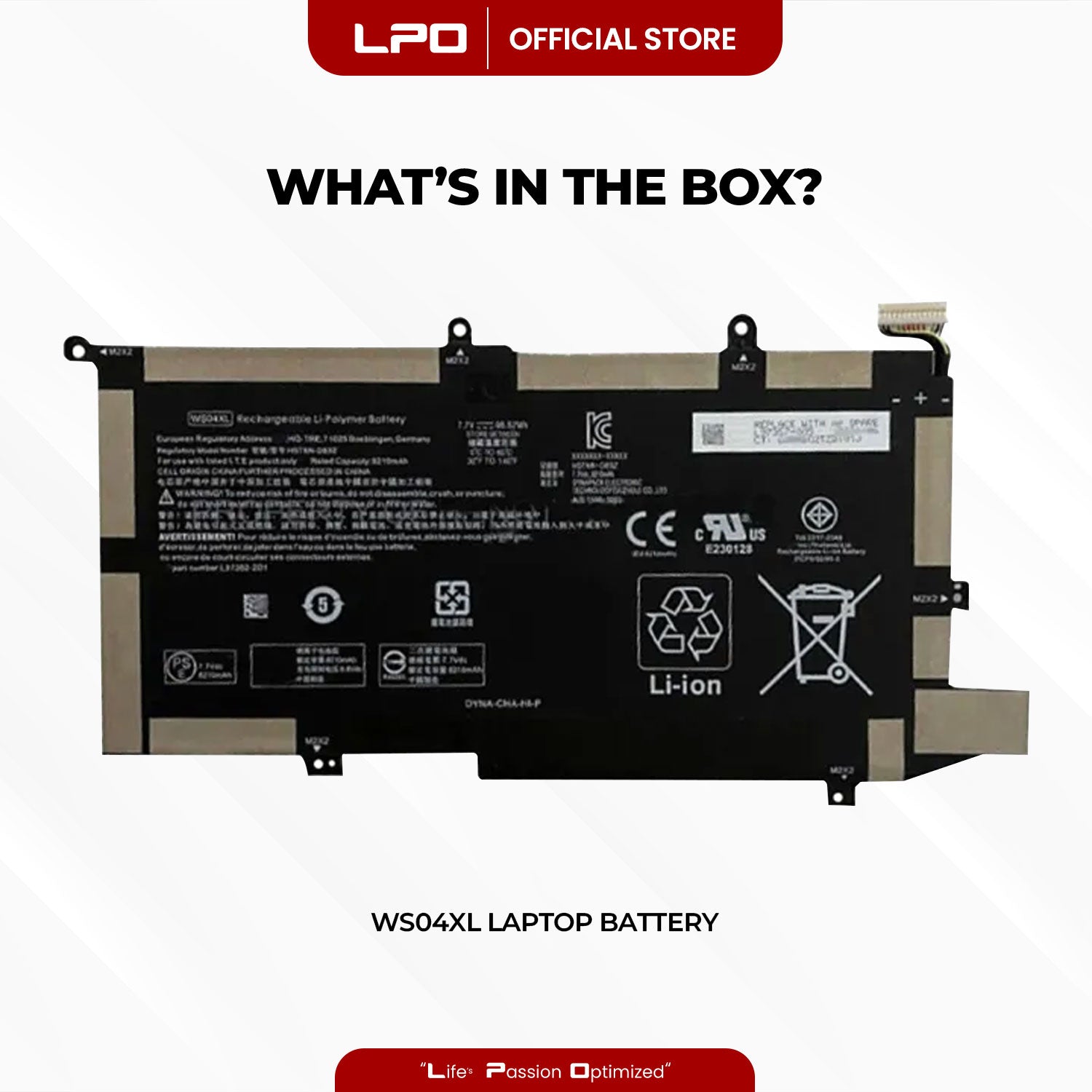 Laptop Battery WS04XL Compatible with HP Spectre x360 14 Convertible PC