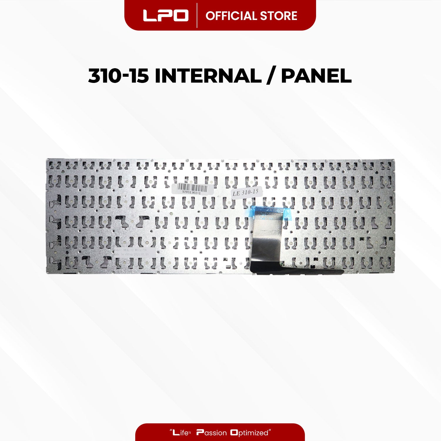 Laptop Keyboard LENOVO 310-15 Internal / Panel Black US Compatible with Lenovo IdeaPad 310-15 310-15ABR