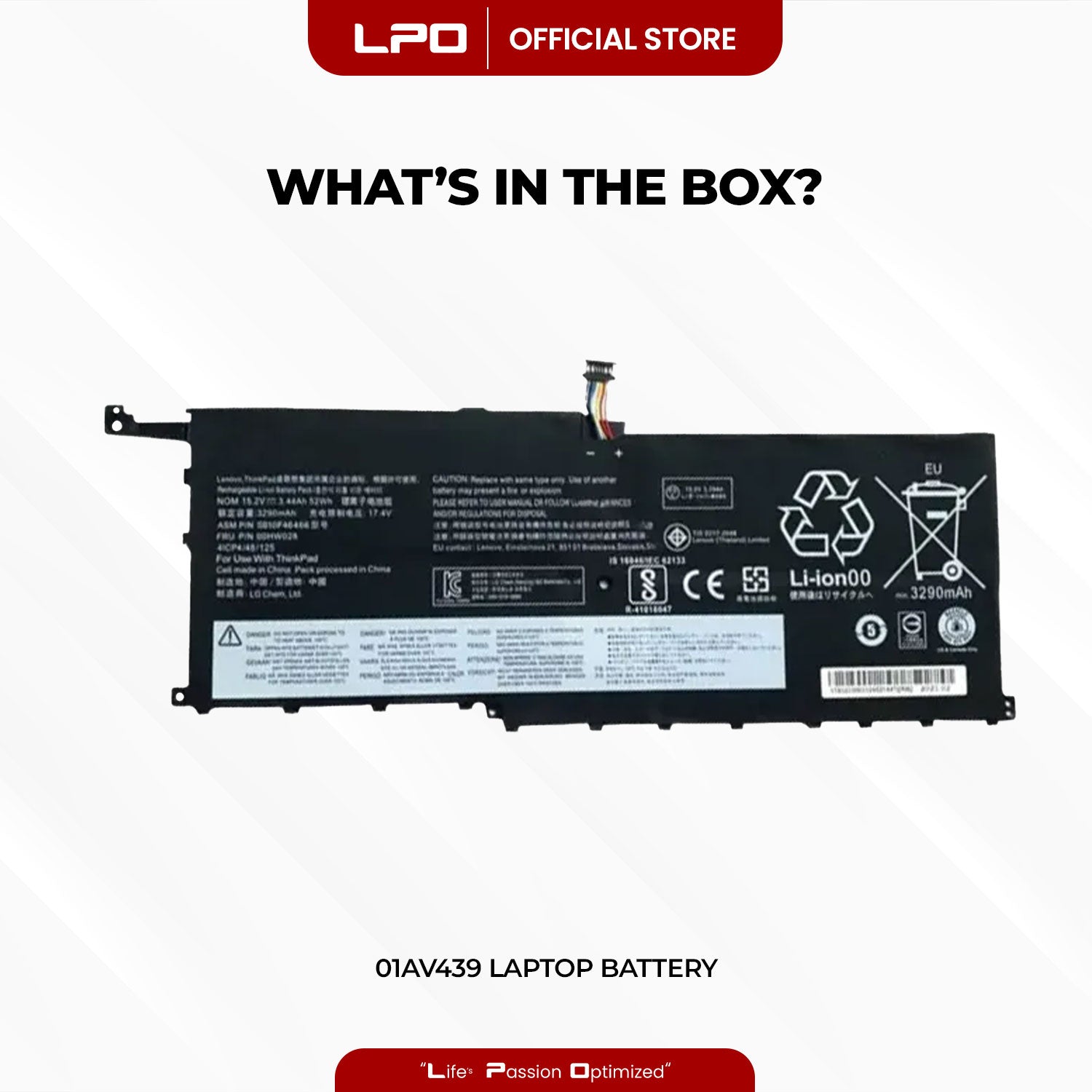 Laptop Battery 01AV439 Compatible with Lenovo ThinkPad X1 Carbon 2016, ThinkPad X1 Carbon 4th, ThinkPad X1 Yoga; ThinkPad X1 Carbon X1 Yoga 2016 Series, 01AV439 01AV409 01AV410 01AV438 01AV440 01AV441