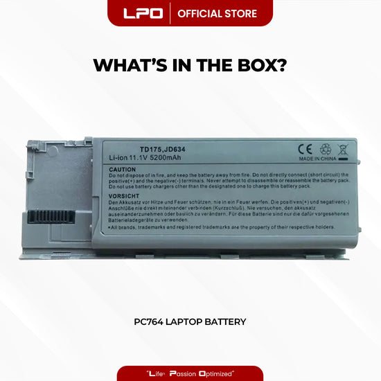 Laptop Battery PC764 Compatible with Dell Latitude D620 D630 D631 D640 PC764 TC030