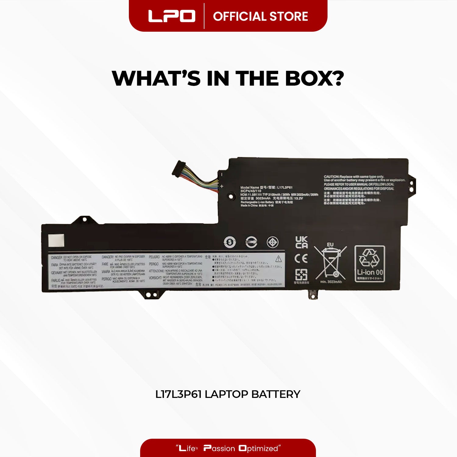 Laptop Battery L17L3P61 Compatible with Lenovo IdeaPad Yoga 720-12IKB Yoga 520-12 Series