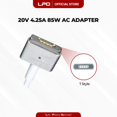 Laptop Charger MacBook 20V 4.25A 85W T Style Compatible with MacBook Pro (Retina, 15-inch, Mid 2012 - 2015)
