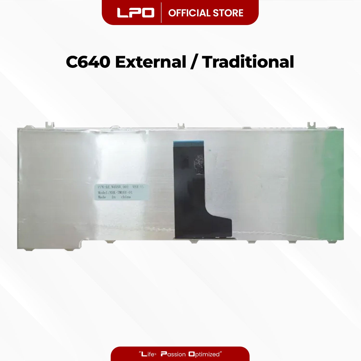 Laptop Keyboard TOSHIBA C640 External / Traditional Black US Compatible with Toshiba Satellite C600