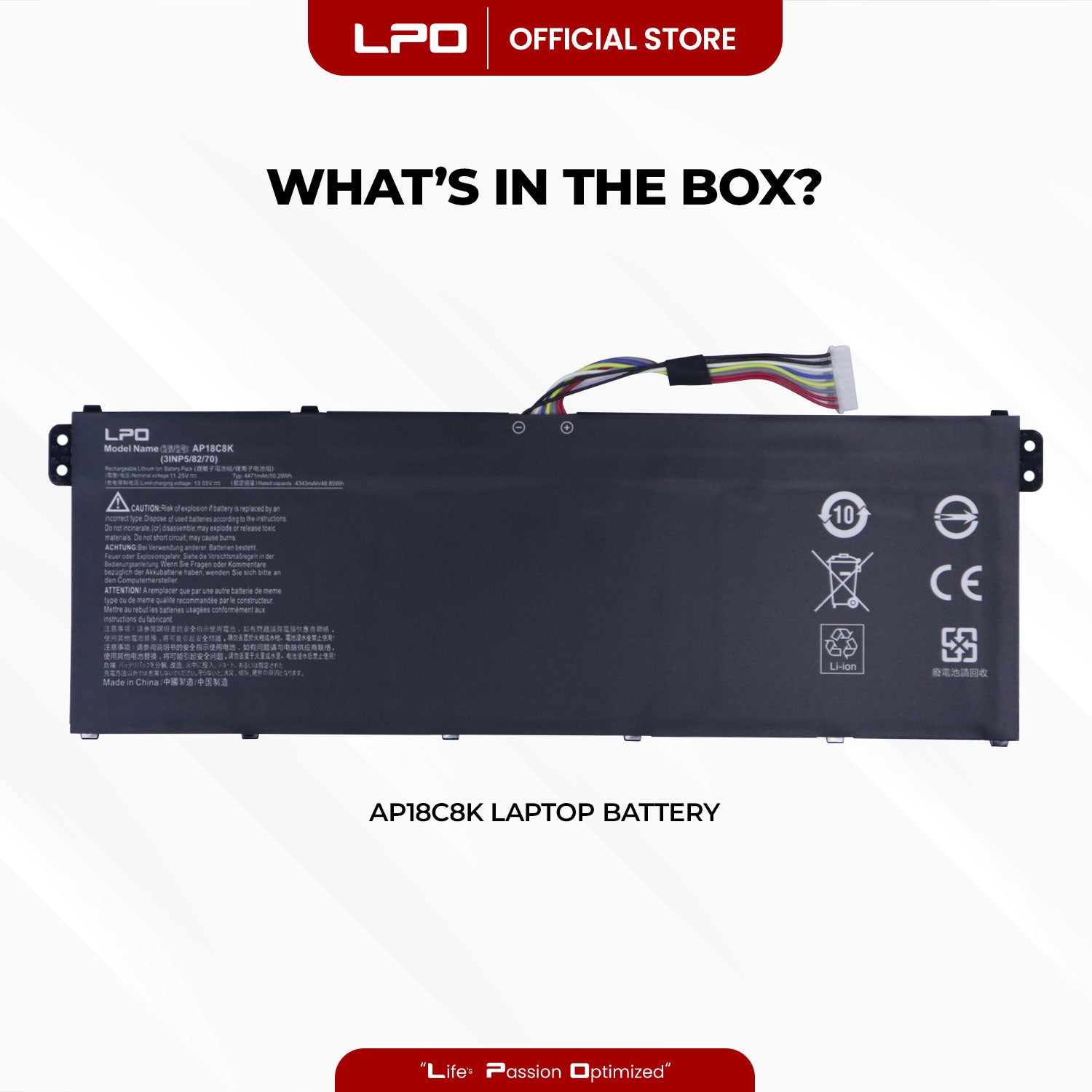 Laptop Battery AP18C8K Compatible with Acer Aspire 5 A514-52, Chromebook 314 C933 - LPO Laptop PC-Outlet
