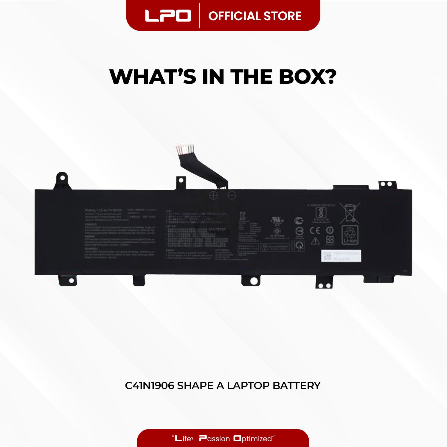 Laptop Battery C41N1906 SHAPE A Compatible with ASUS ROG Zephyrus Duo 15 GX550 GX550LXS