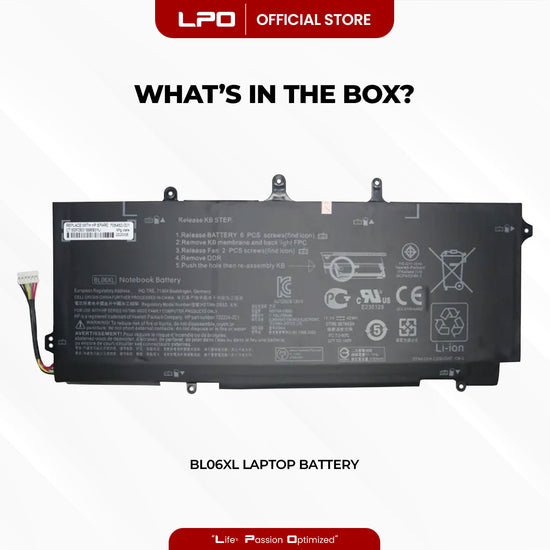 Laptop Battery BL06XL Compatible with HP Envy Spectre 14-3000 Elitebook Folio 1040 G0 G1 G2