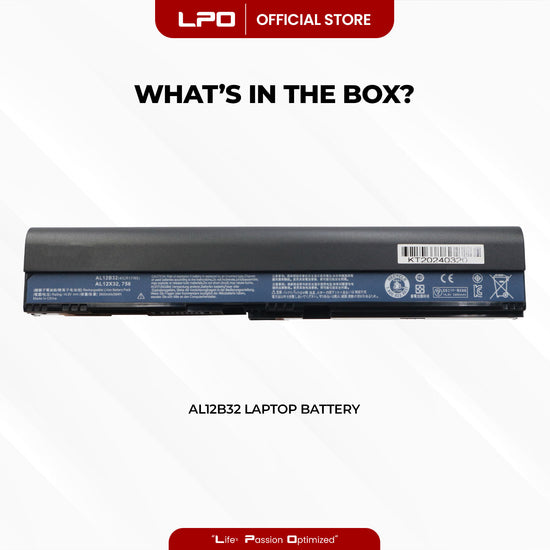 Laptop Battery AL12B32 Acer Aspire One 756 725 V5-171 TravelMate B113 B113M B113-M - LPO Laptop PC-Outlet