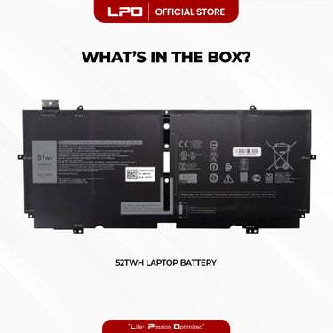 Laptop Battery 52TWH Compatible with Dell XPS 13 7390 2-in-1 Series Notebook.