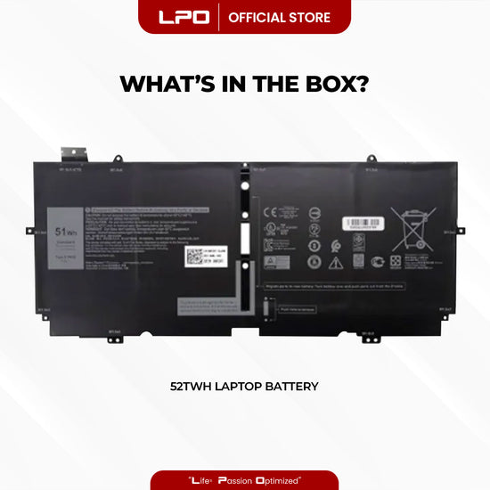 Laptop Battery 52TWH Compatible with Dell XPS 13 7390 2-in-1 Series Notebook.
