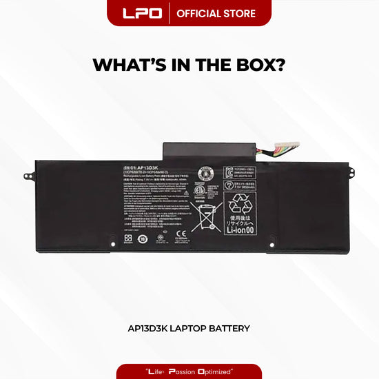 Laptop Battery AP13D3K Compatible with Acer Aspire S3-392G, 54204G1, 54206G50TWS01