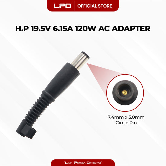 Laptop Charger HP 19.5V 6.15A 120W Circle Pin 7.4mm x 5.0mm Compatible with HP NX9420 Series