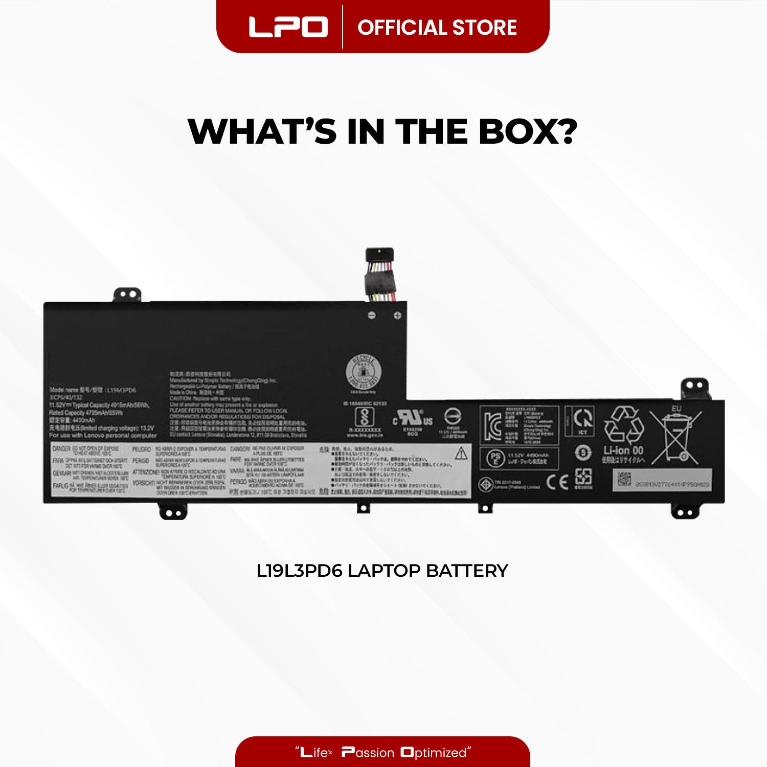 Laptop Battery L19L3PD6 Compatible with Lenovo Flex 5-15IIL05 5-14ARE05 82DF 81X2 5-14IIL05 Series Notebook - LPO Laptop PC-Outlet