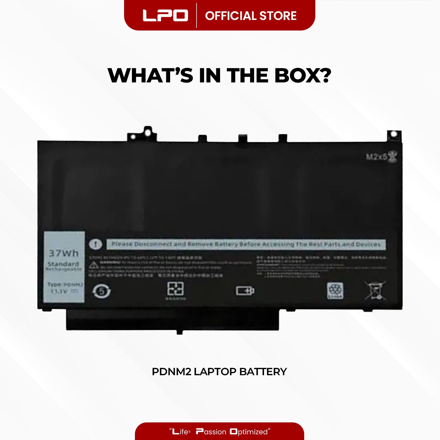 Laptop Battery PDNM2 Comapatible with Dell Latitude 12 E7270 and Latitude 12 E7440