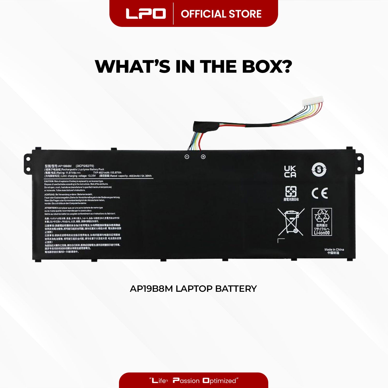 Laptop Battery AP19B8M	Acer Swift 3 SF314-59 TravelMate P4 TMP414-51 - LPO Laptop PC-Outlet