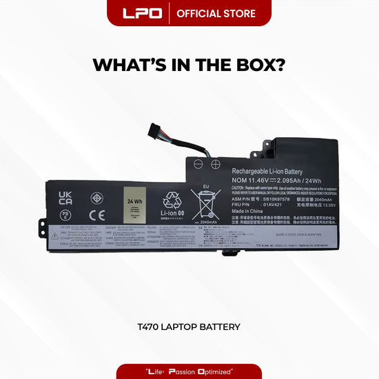 Laptop Battery T470 Compatible with Lenovo ThinkPad T470, 20HD002TCD, 20HDA003CD