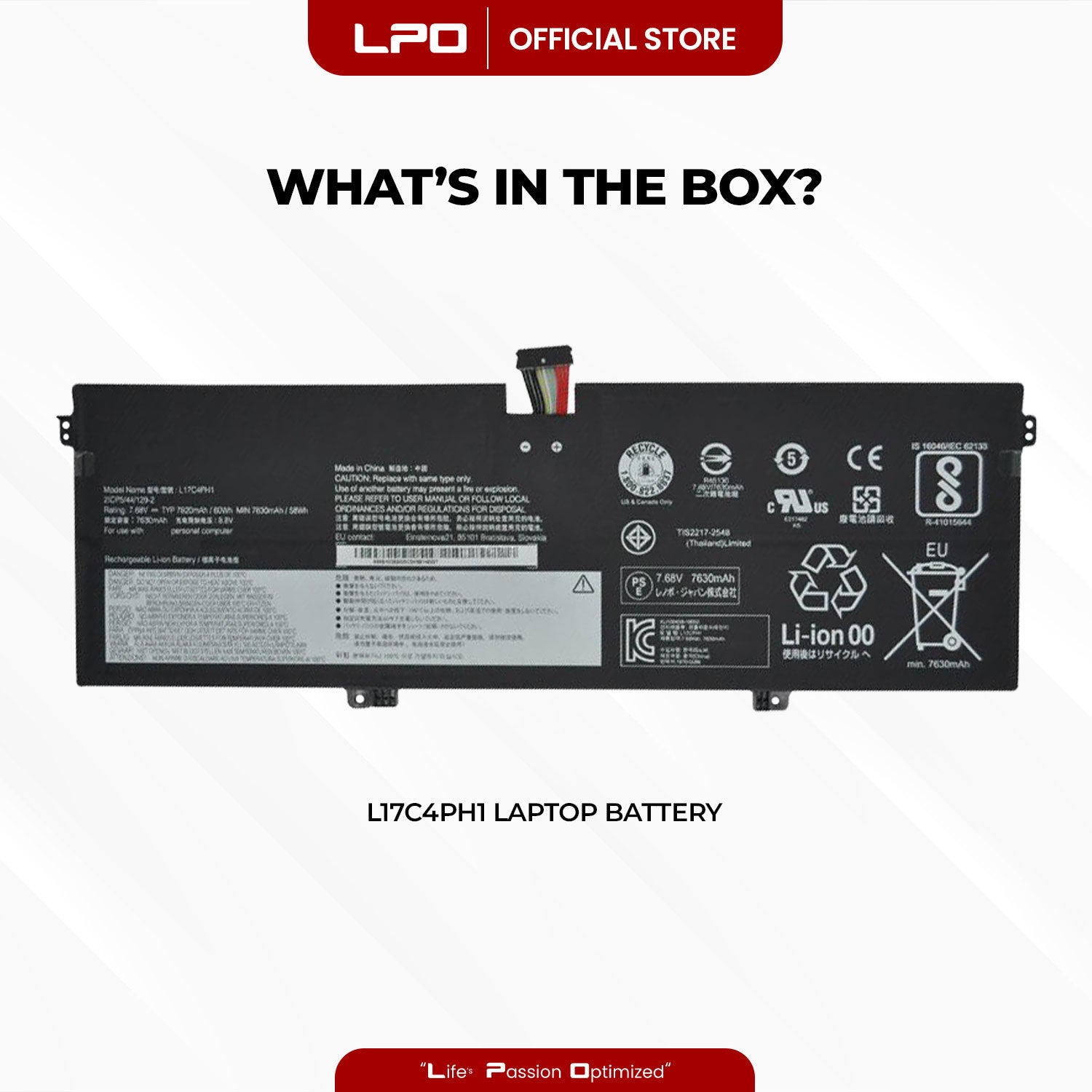 Laptop Battery L17C4PH1 Compatible with Lenovo Yoga 7 Pro Pro-13IKB C930 C930-13IKB C930-13IKB - LPO Laptop PC-Outlet