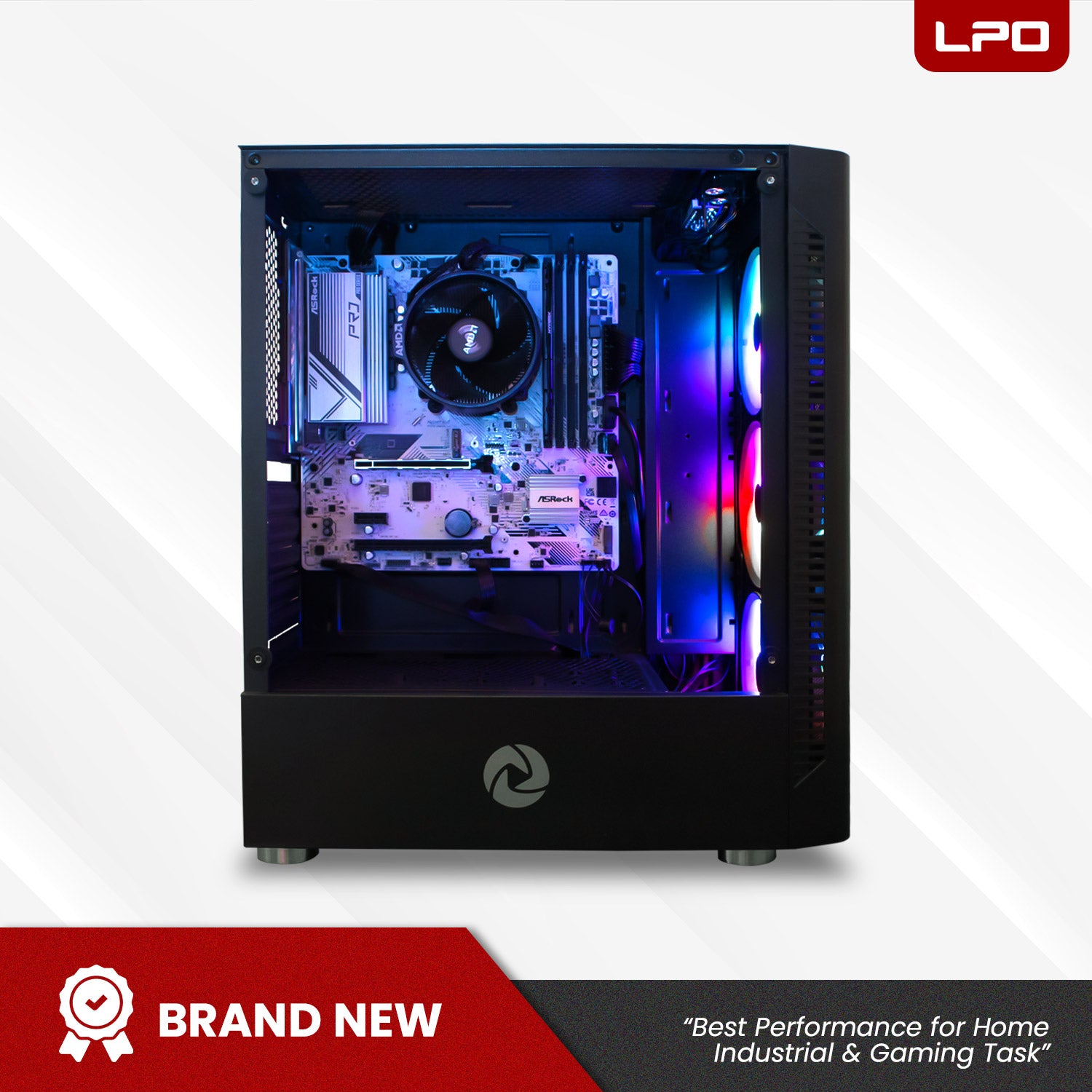 Gaming Desktop Unit AMD Ryzen 7 5700G 3.80Ghz AsRock B550M Pro SE AM4 Socket Motherboard AMD Radeon RX Vega 8 16GB SSD Inplay Gaming Case Meteor 03 Tempered Glass PC Case (Game Ready Unit)