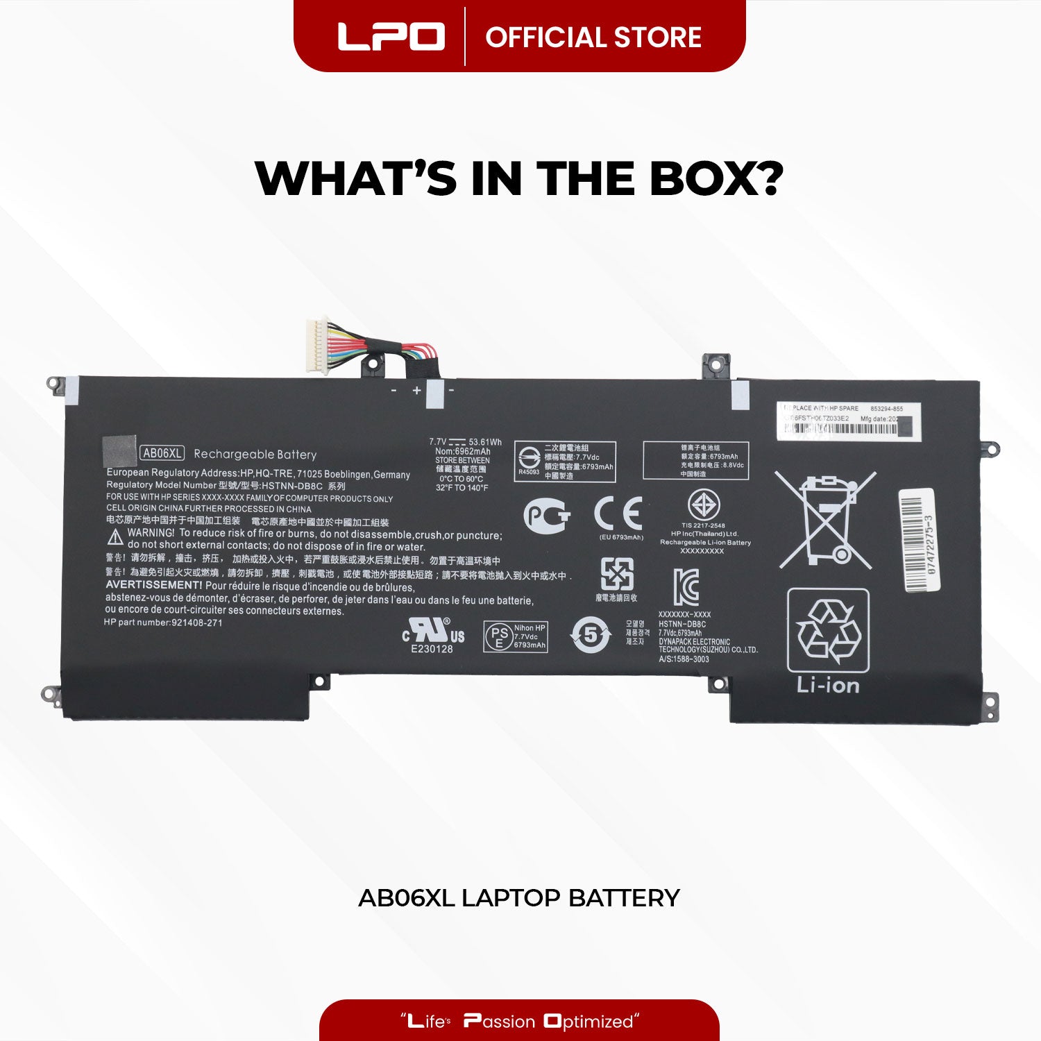 Laptop Battery AB06XL Compatible with HP Envy 13 2017 13-AD019TU AD022TU AD023TU Series