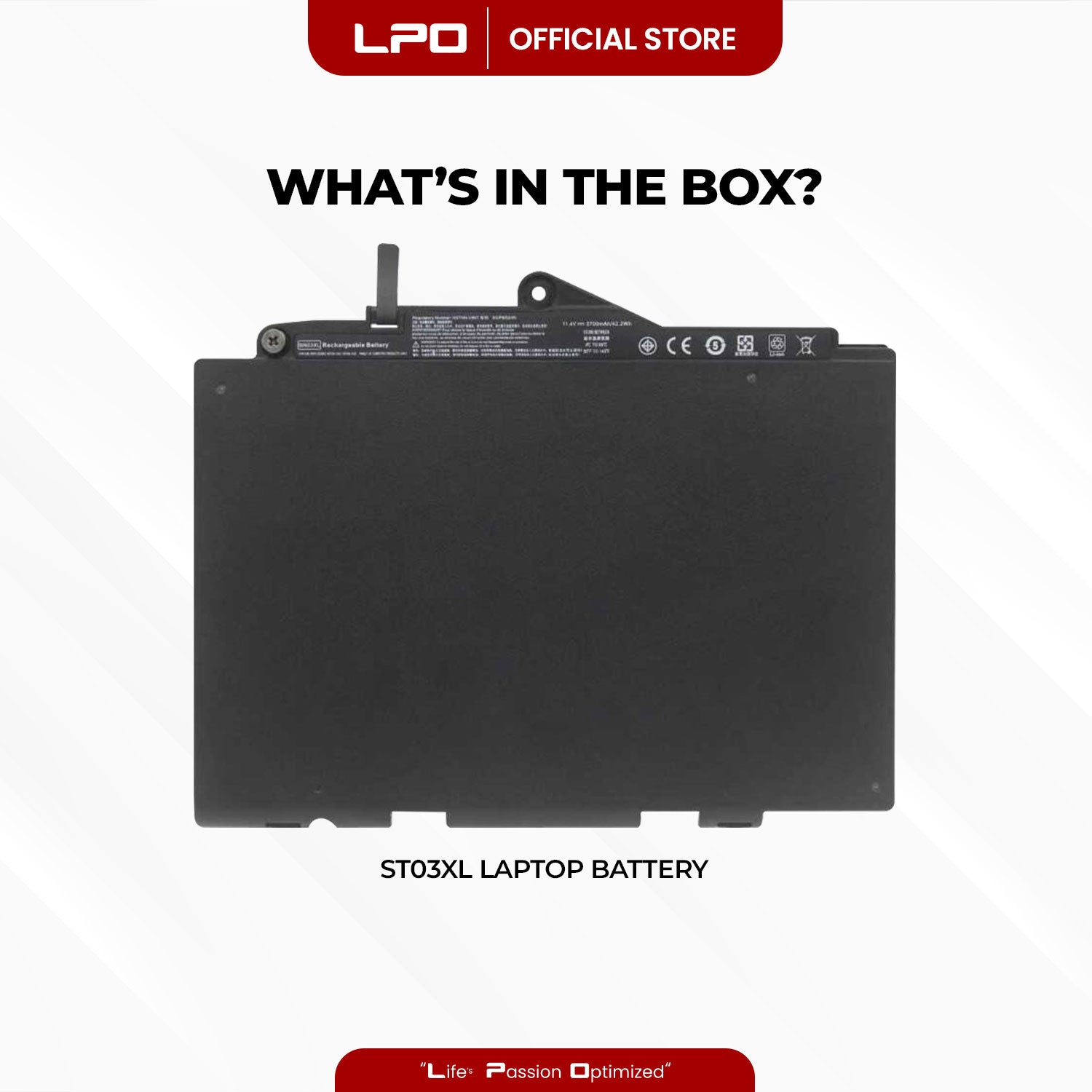 Laptop Battery ST03XL Compatible with HP EliteBook 820 G4, 820 G4 Z2V72ET, 720 G4, 725 G4, 1FN05AA
