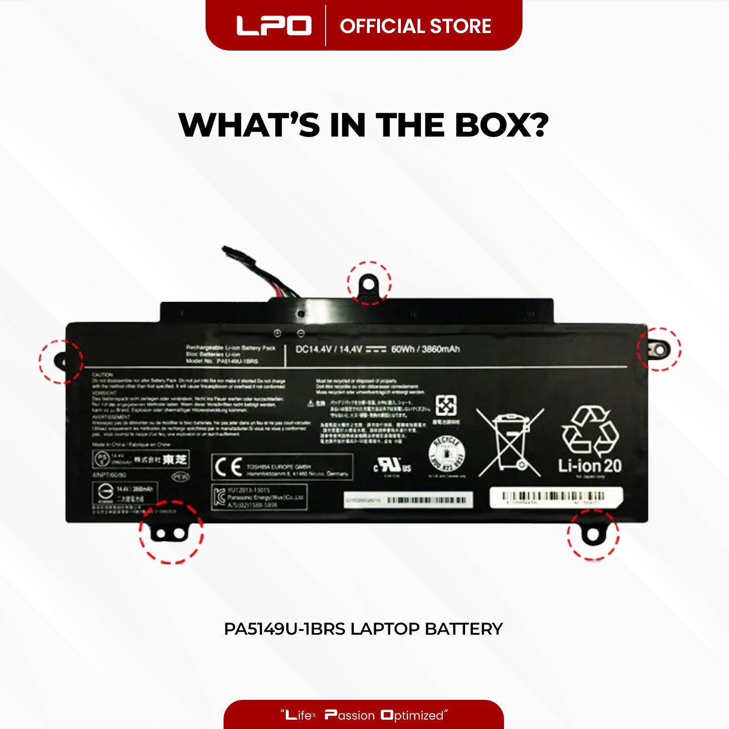 Laptop Battery PA5149U-1BRS Compatible with ToshibaTECRA Z40 Z40-C Z40-A-110 Z40-A-146