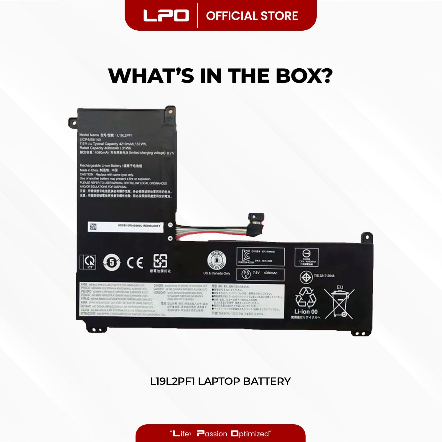 Laptop Battery L19L2PF1 Compatible with Lenovo IdeaPad 1-11IGL05 1-14IGL05 Series
