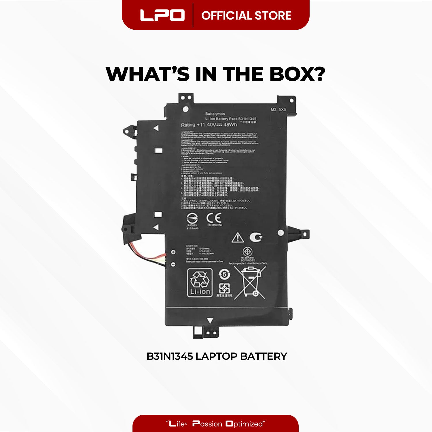 Laptop Battery B31N1345 Compatible with Asus Transformer Book Flip TP500L TP500LA TP500LB TP500LN Series